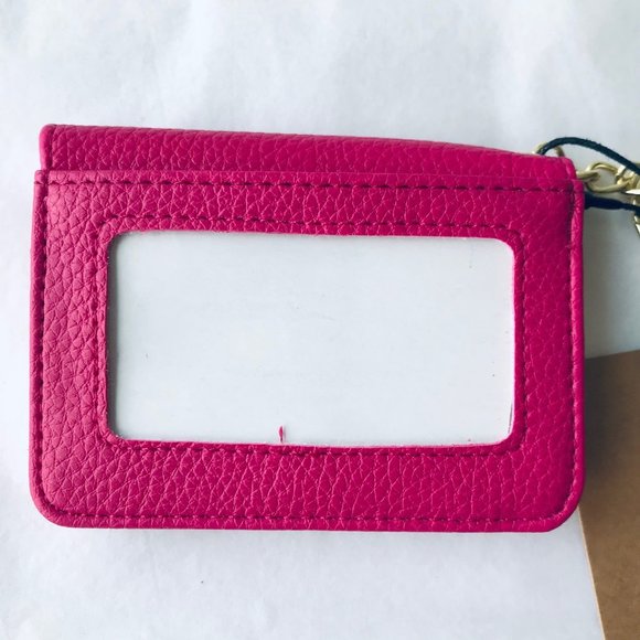 Steve Madden BFOLD Fuschia Fold Over Card Case w ID Card holder 4.25" X 3.25" - Picture 4 of 5